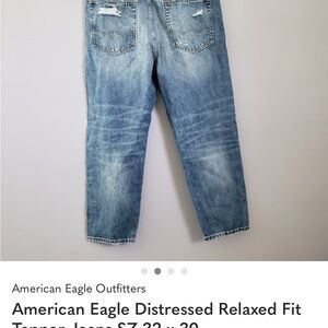 American Eagle Distressed Relaxed Fit Tapper Jeans SZ 32 x 30